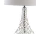 Set of Two 26" Silver Novelty Table Lamps With Drum Shades on a white background