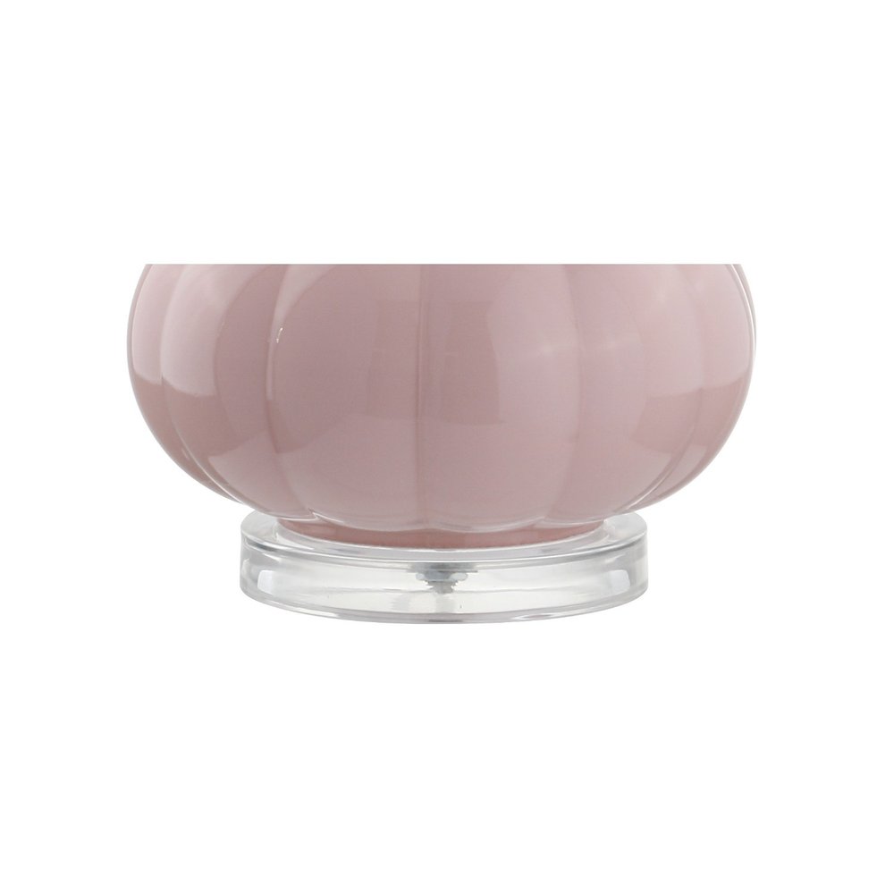 Set of Two 29" Clear Novelty Table Lamps With Drum Shades on a white background