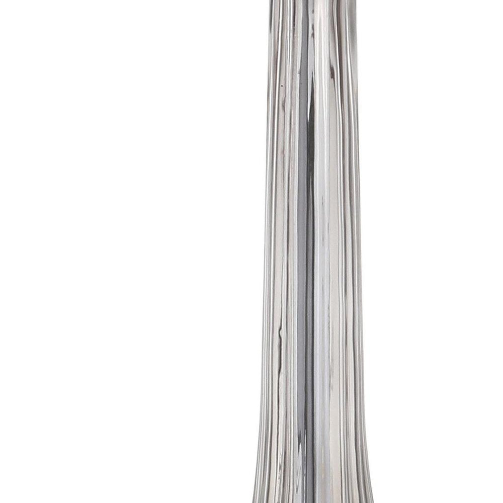 Set of Two 29" Clear Novelty Table Lamps With Drum Shades