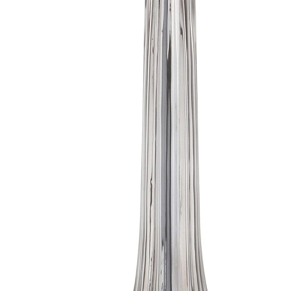 Set of Two 29" Clear Novelty Table Lamps With Drum Shades