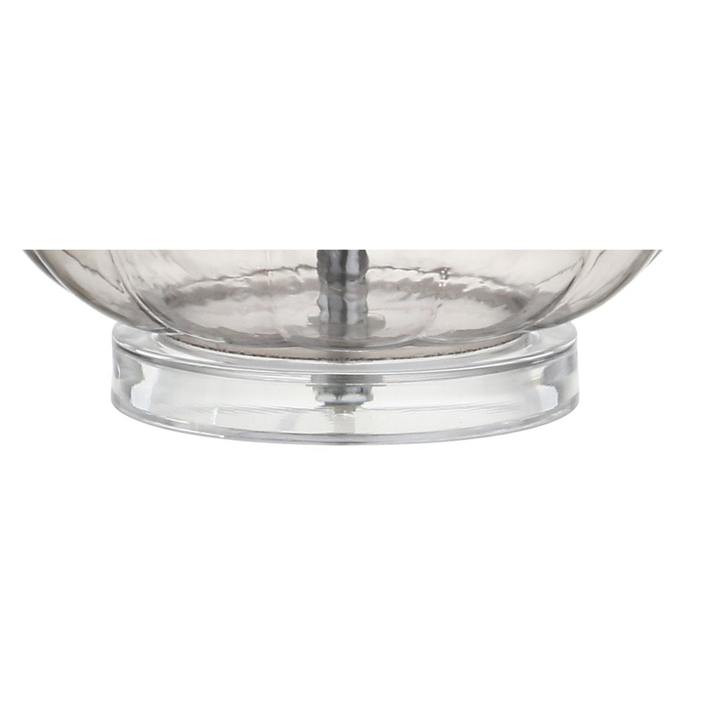 Set of Two 29" Clear Novelty Table Lamps With Drum Shades