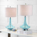 Set of Two 26" Silver Novelty Table Lamps With Drum Shades on a white background