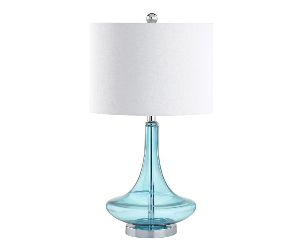 Set of Two 26" Silver Novelty Table Lamps With Drum Shades on a white background