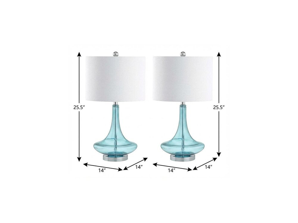 Set of Two 26" Silver Novelty Table Lamps With Drum Shades on a white background