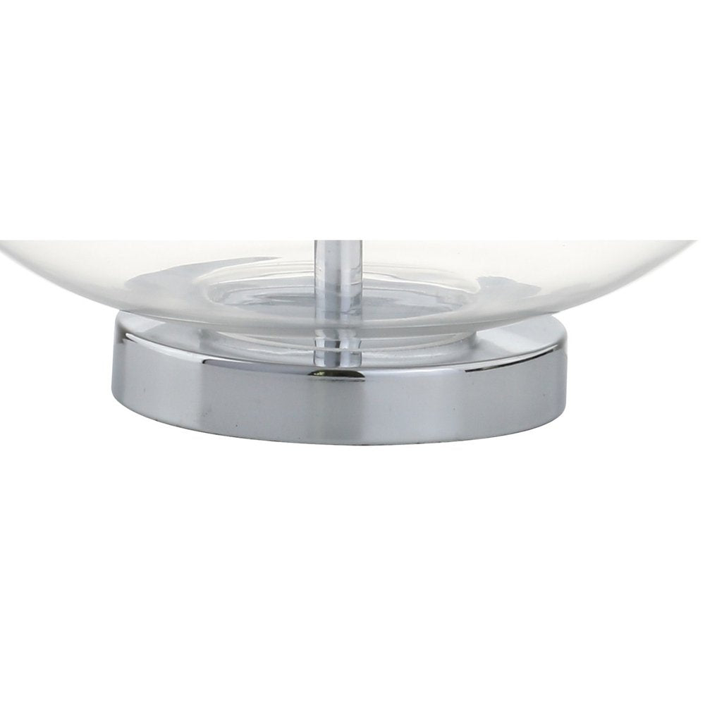 Set of Two 26" Silver Novelty Table Lamps With Drum Shades