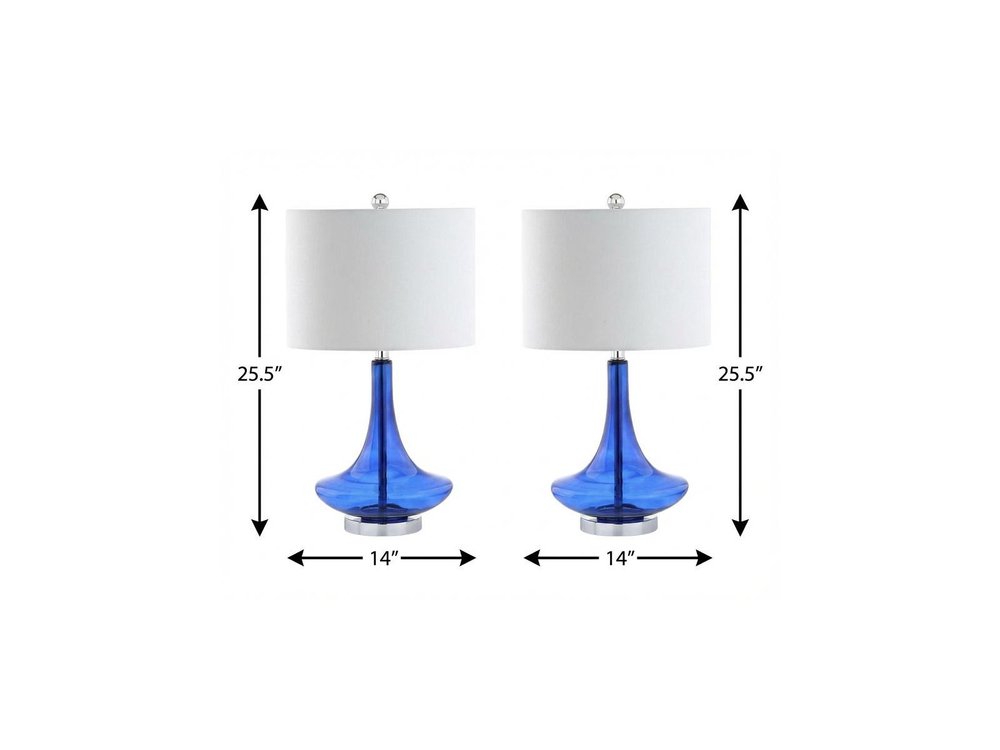 Set of Two 26" Silver Novelty Table Lamps With Drum Shades on a white background