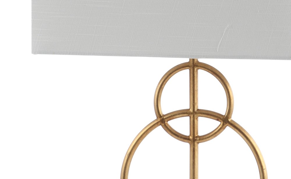 26" White Novelty Table Lamp With Shade. Table lamp isolated on a plain white background, finished in white.