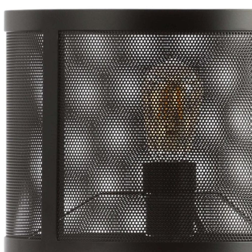 25" Black Table Lamp With Globe Shade close-up highlighting the black surface.