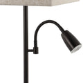 Set of Two 26" Antiqued Bronze Swing Arm Table Lamps With Square Shades