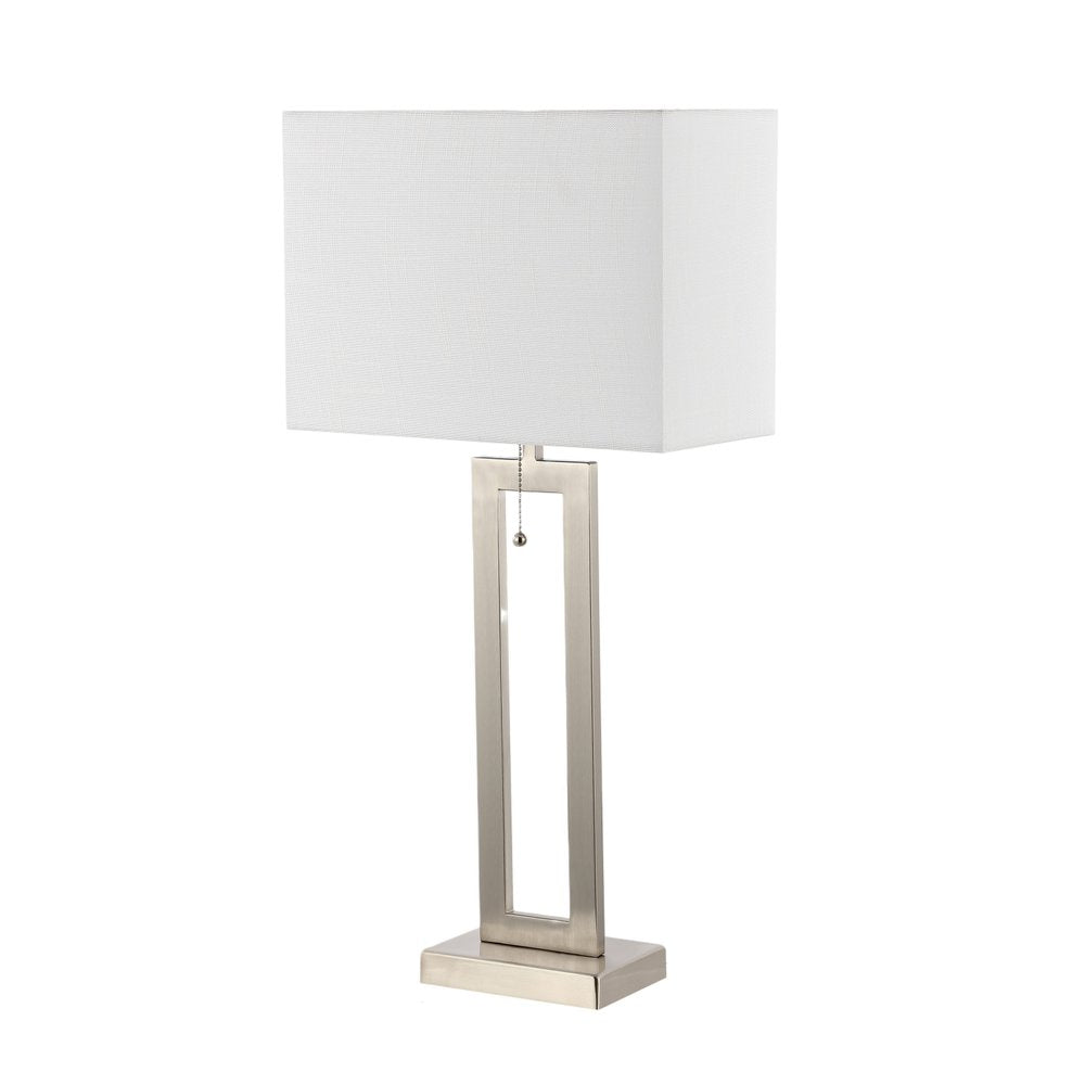 Set of Two 29" Nickel Table Lamps With Shades
