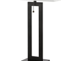 Set of Two 29" Black Table Lamps With Shades on a white background
