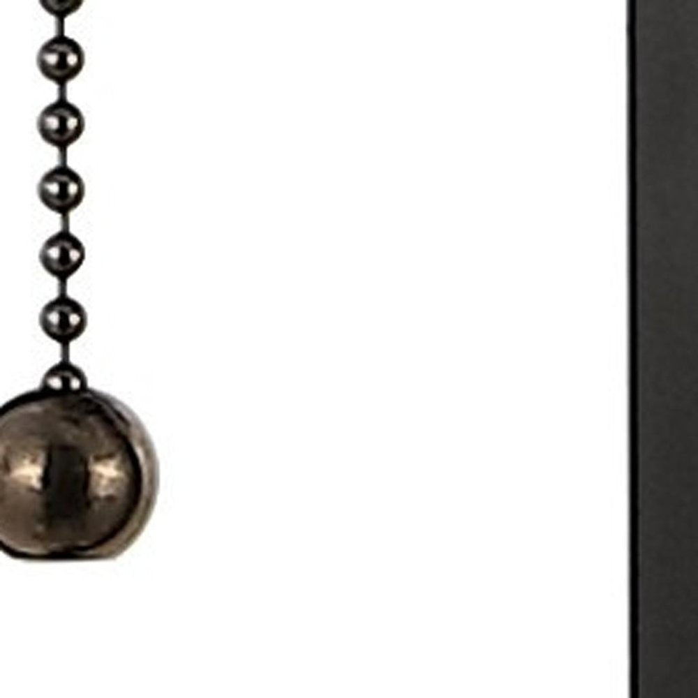 Set of Two 29" Black Table Lamps With Shades on a white background