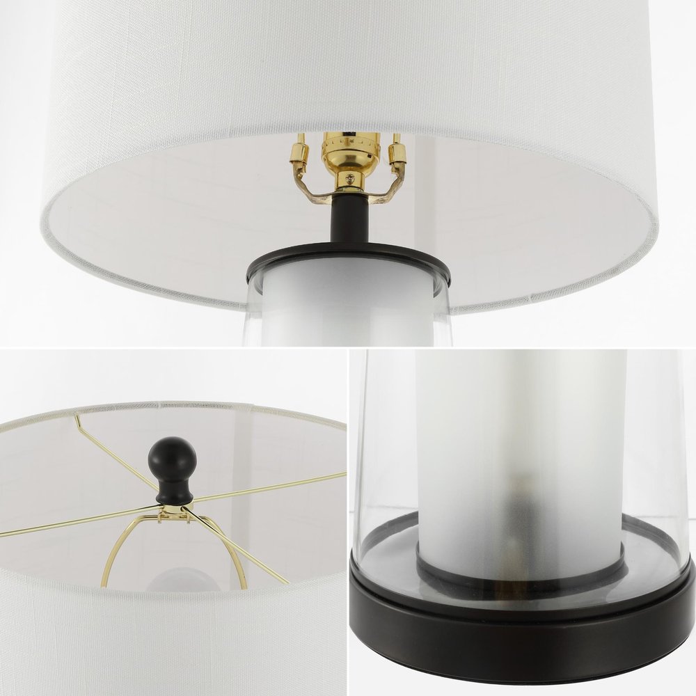 Set of Two 26" Antiqued Bronze Lighthouse Table Lamps With Drum Shades