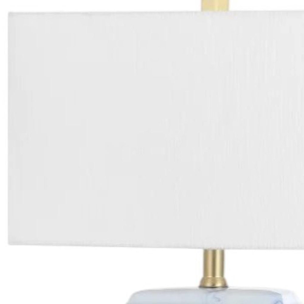 Set of Two 25" Gold Table Lamps With Shades