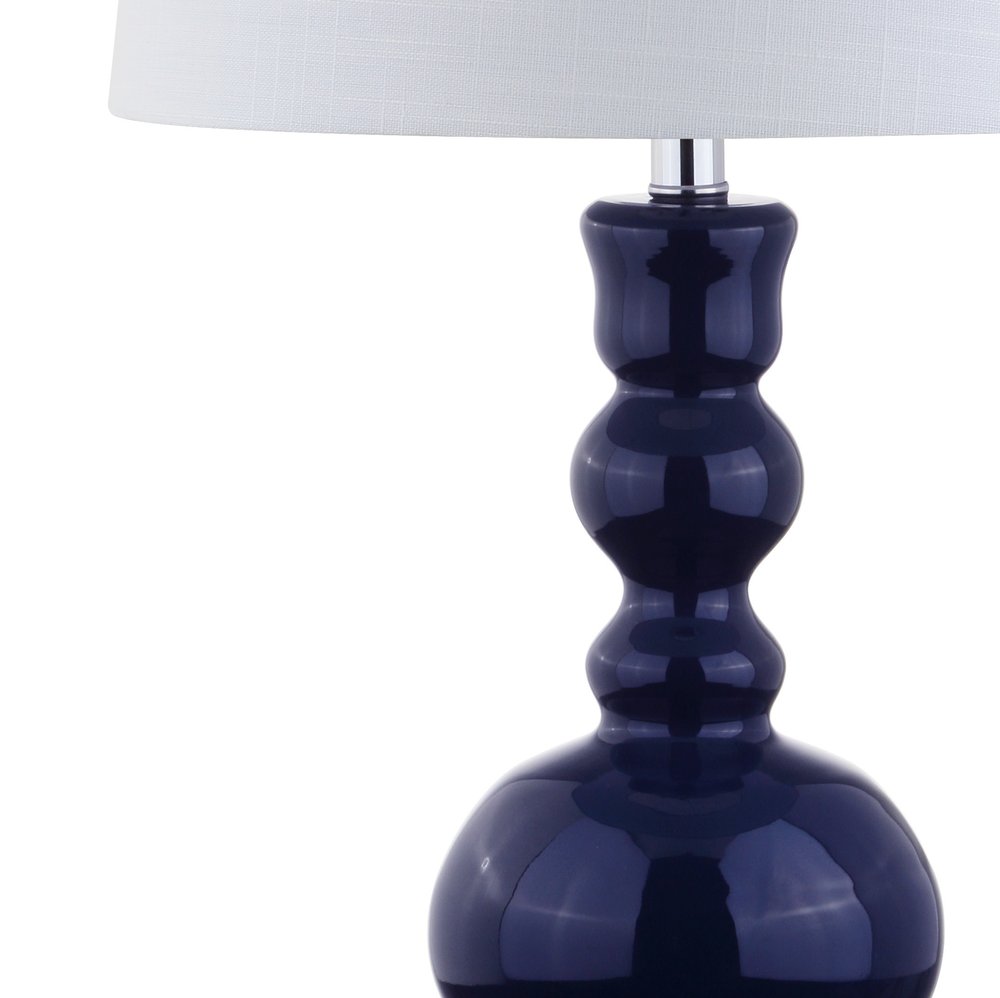 Set of Two 29" Blue Novelty Table Lamps With Drum Shades