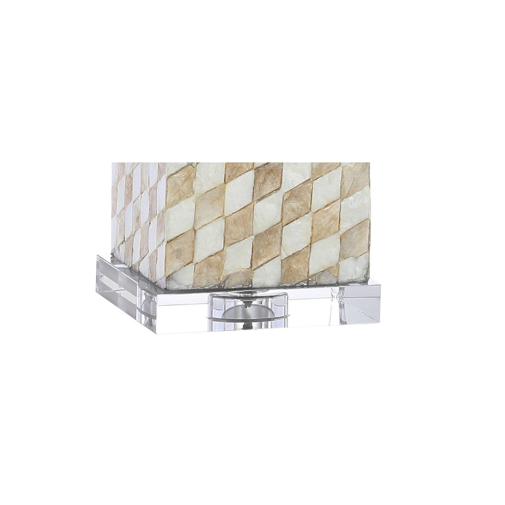 31" Clear Novelty Table Lamp With Shade. Table lamp isolated on a plain white background, finished in clear.