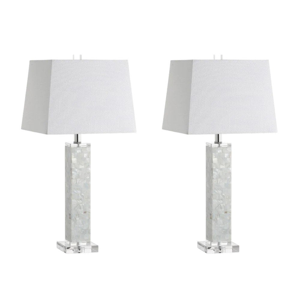Set of Two 29" Clear Novelty Table Lamps With Shades