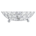 8" Silver Geometric Globe Table Lamp With Globe