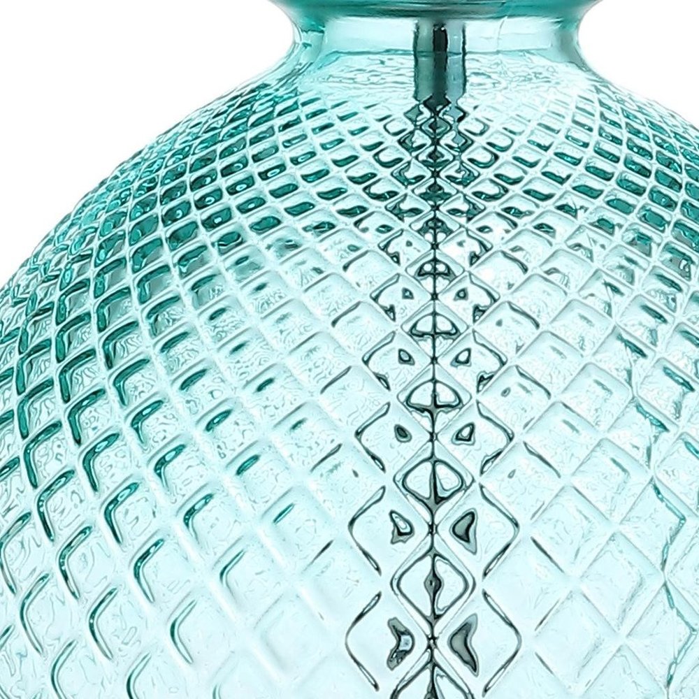Close-up of 26" Clear Novelty Table Lamp With Drum Shade showing surface detail.