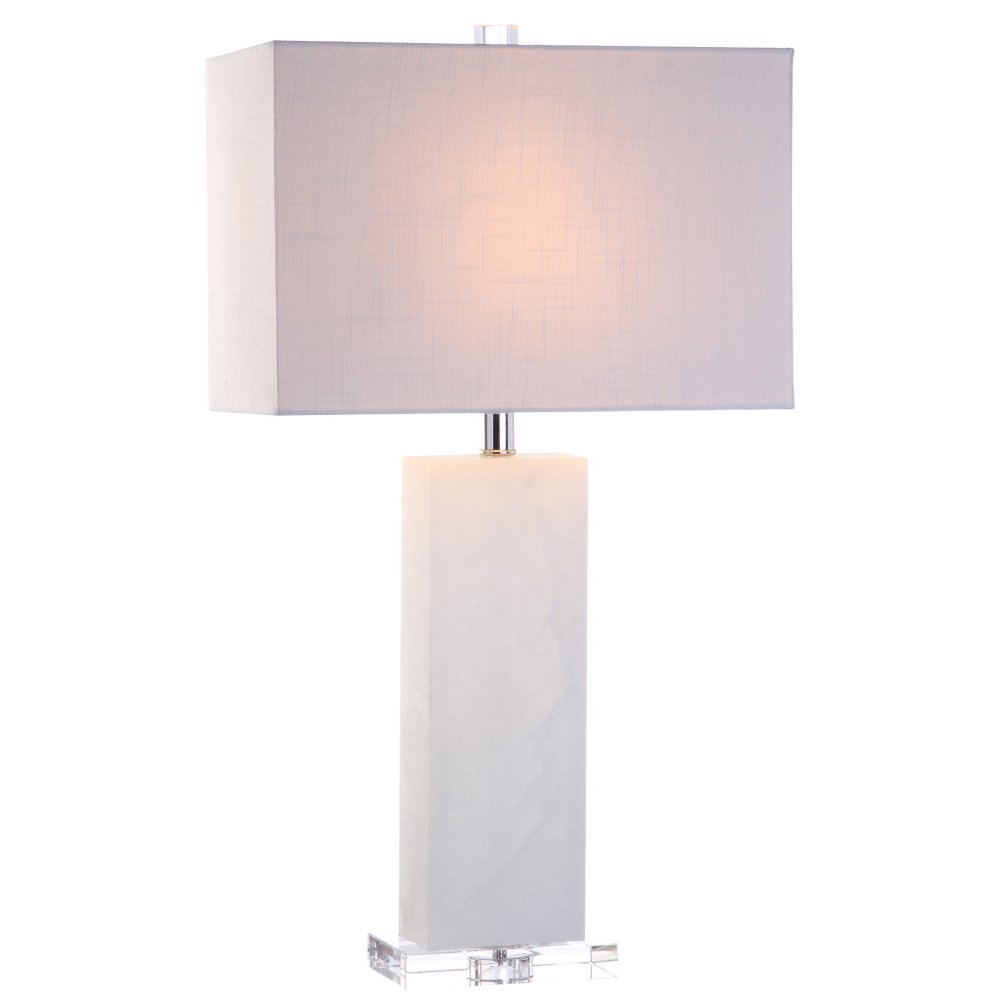 27" Clear Novelty Table Lamp With Shade. Table lamp isolated on a plain white background, showing its clear color.