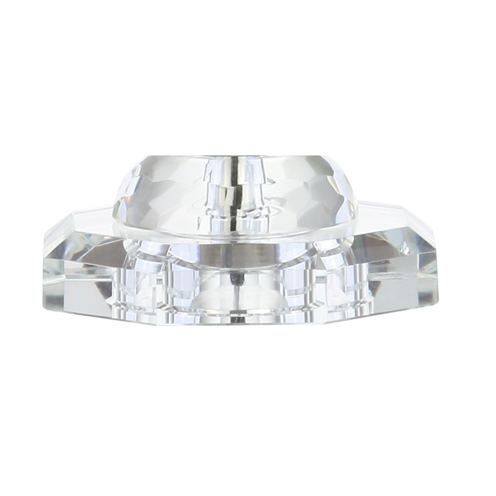 25" Clear Novelty Table Lamp With Drum Shade. Table lamp isolated on a plain white background, in a clear finish.