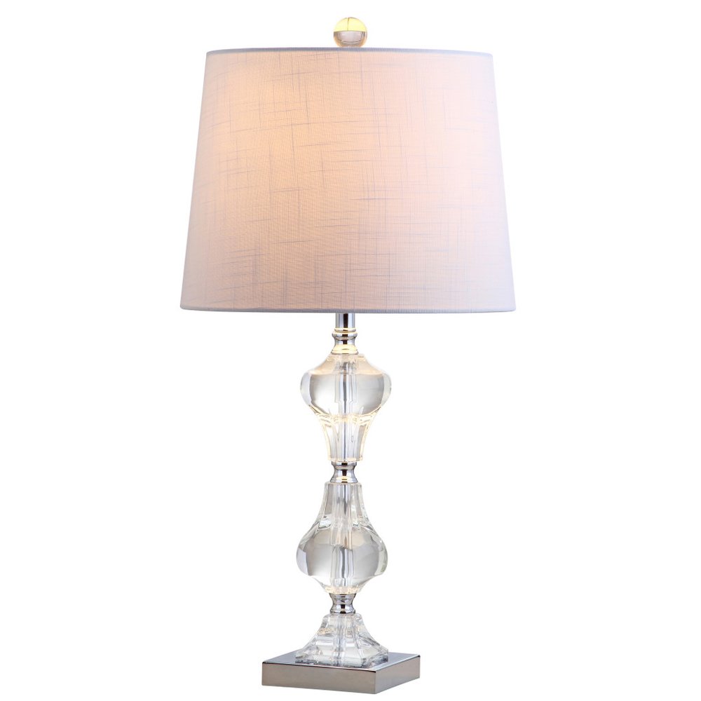 26" Silver Urn Table Lamp With Empire Shade. Table lamp isolated on a plain white background.
