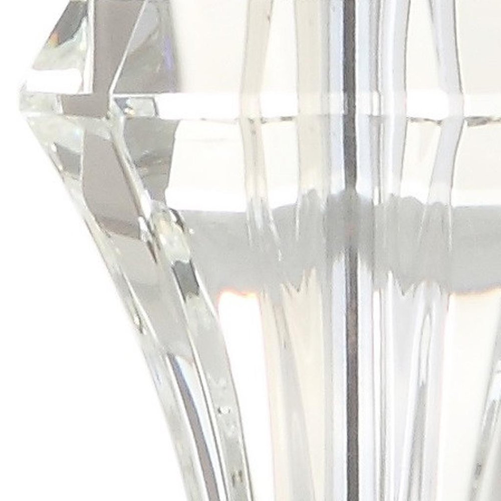 25" Silver Urn Table Lamp With Empire Shade. Table lamp isolated on a plain white background, finished in silver.