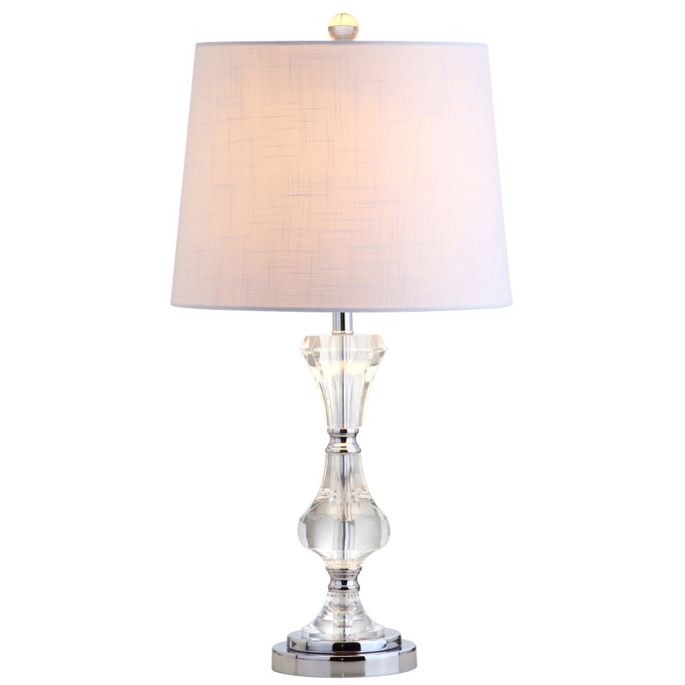 25" Silver Urn Table Lamp With Empire Shade. Table lamp isolated on a plain white background.