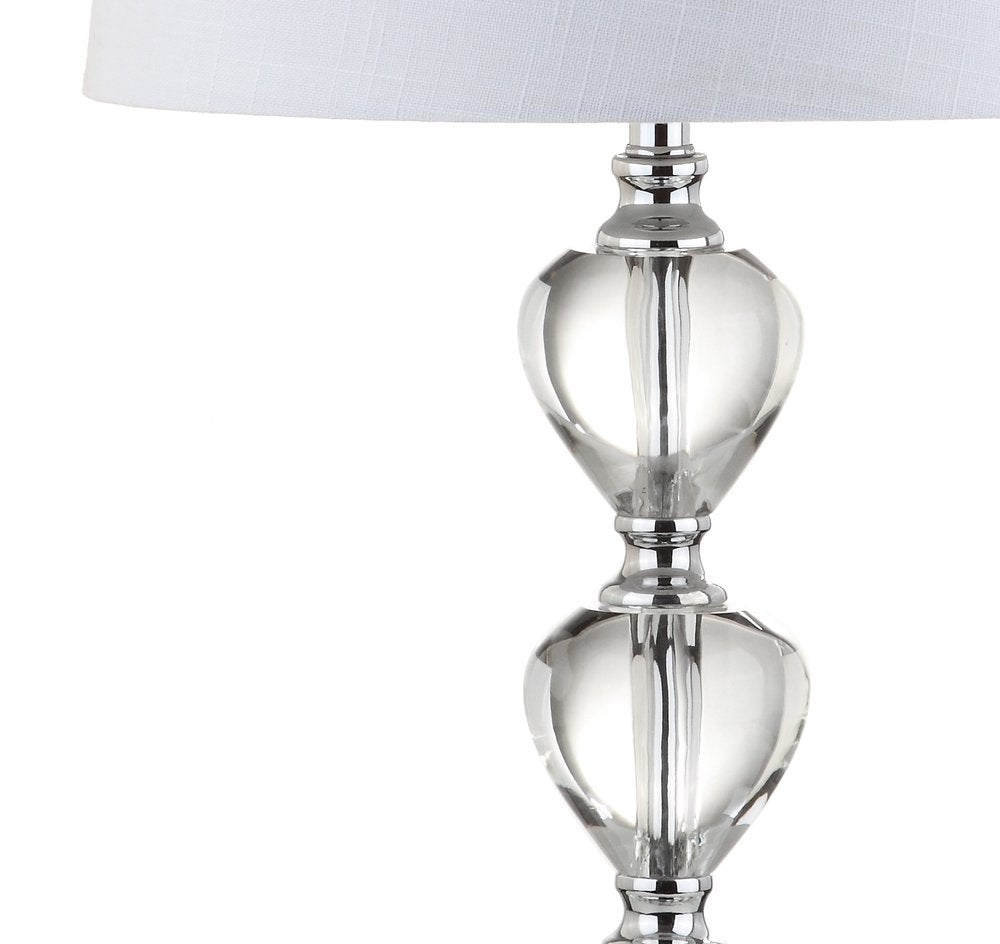 27" Silver Globe Table Lamp With Drum Shade. Table lamp isolated on a plain white background, in a silver finish.