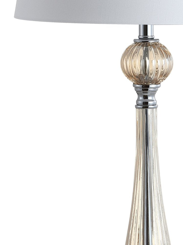 Set of Two 33" Champagne Novelty Table Lamps With Globe Shades