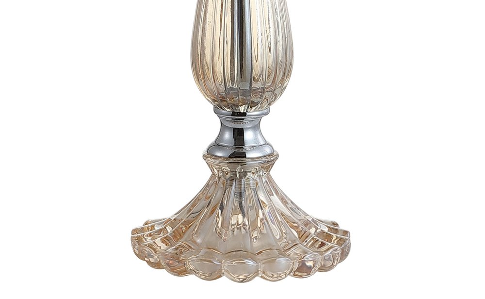 Set of Two 33" Champagne Novelty Table Lamps With Globe Shades
