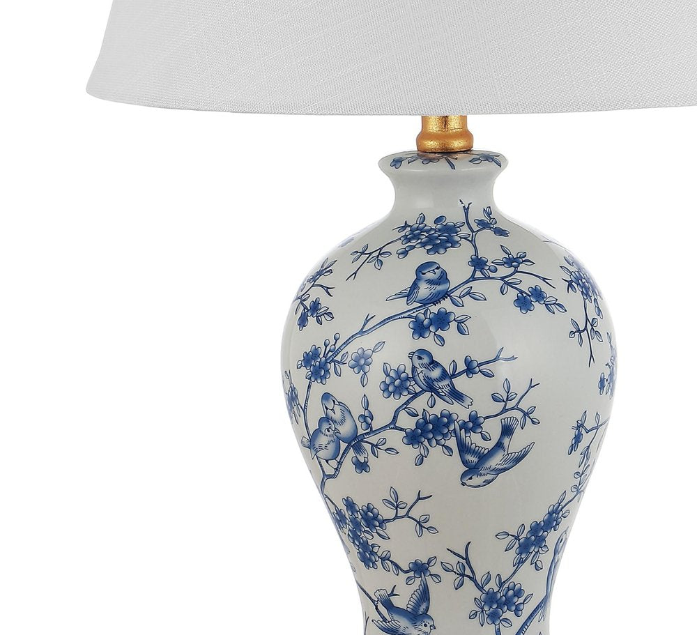24" Gold Urn Table Lamp With Empire Shade. Table lamp isolated on a plain white background.