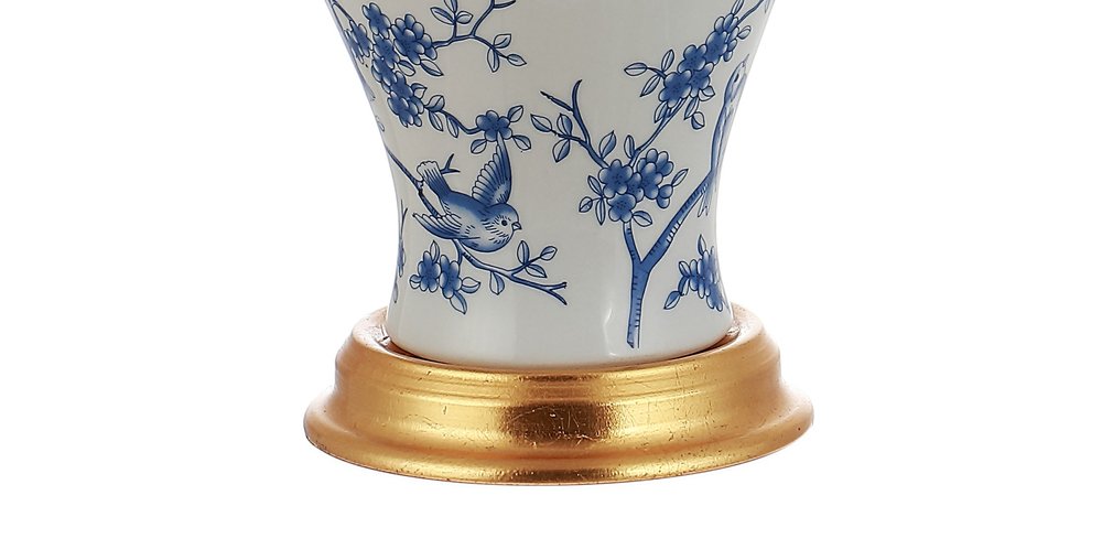 24" Gold Urn Table Lamp With Empire Shade. Table lamp isolated on a plain white background, finished in gold.