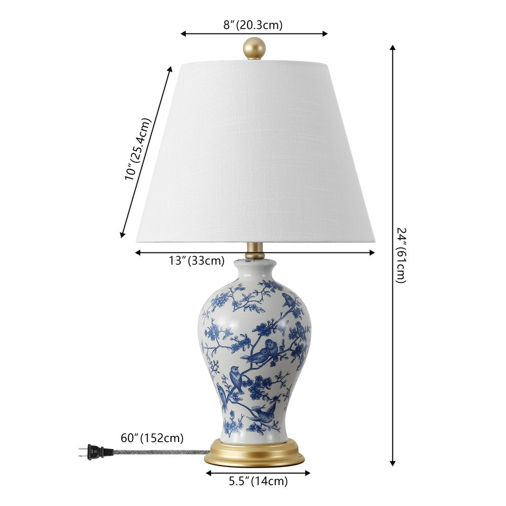 24" Gold Urn Table Lamp With Empire Shade. Table lamp isolated on a plain white background.