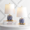 Set of Two 16" Gold Novelty Bedside Lamps With Empire Shades