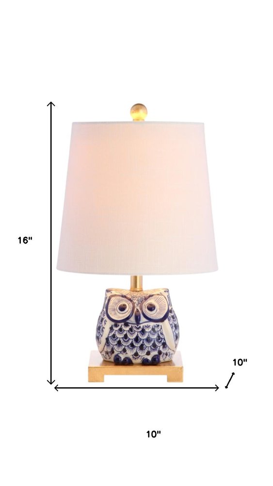 Set of Two 16" Gold Novelty Bedside Lamps With Empire Shades on a white background