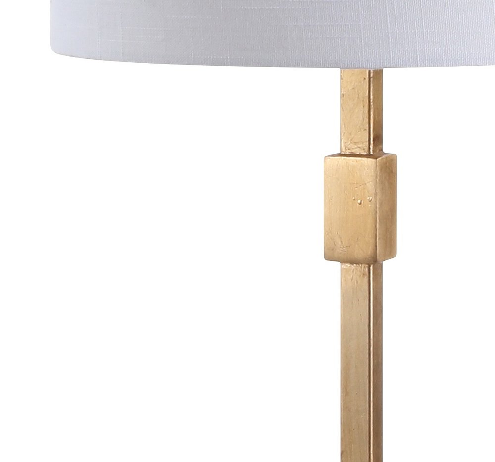29" Gold Novelty Table Lamp With Globe Shade. Table lamp isolated on a plain white background, in a gold finish.