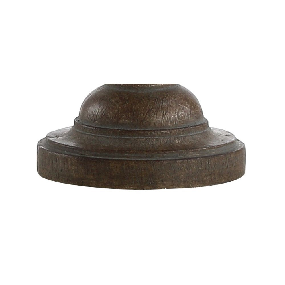 29" Brown Novelty Table Lamp With Globe Shade. Table lamp isolated on a plain white background, showing its brown color.