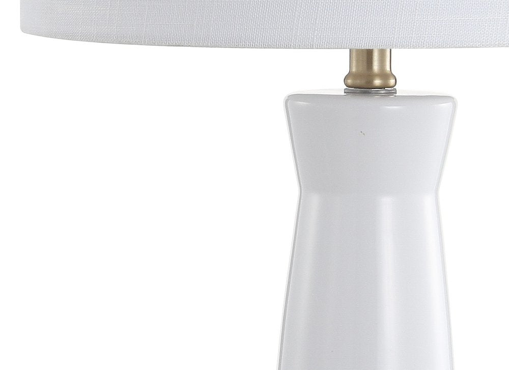 29" Gold Novelty Table Lamp With Globe Shade. Table lamp isolated on a plain white background.