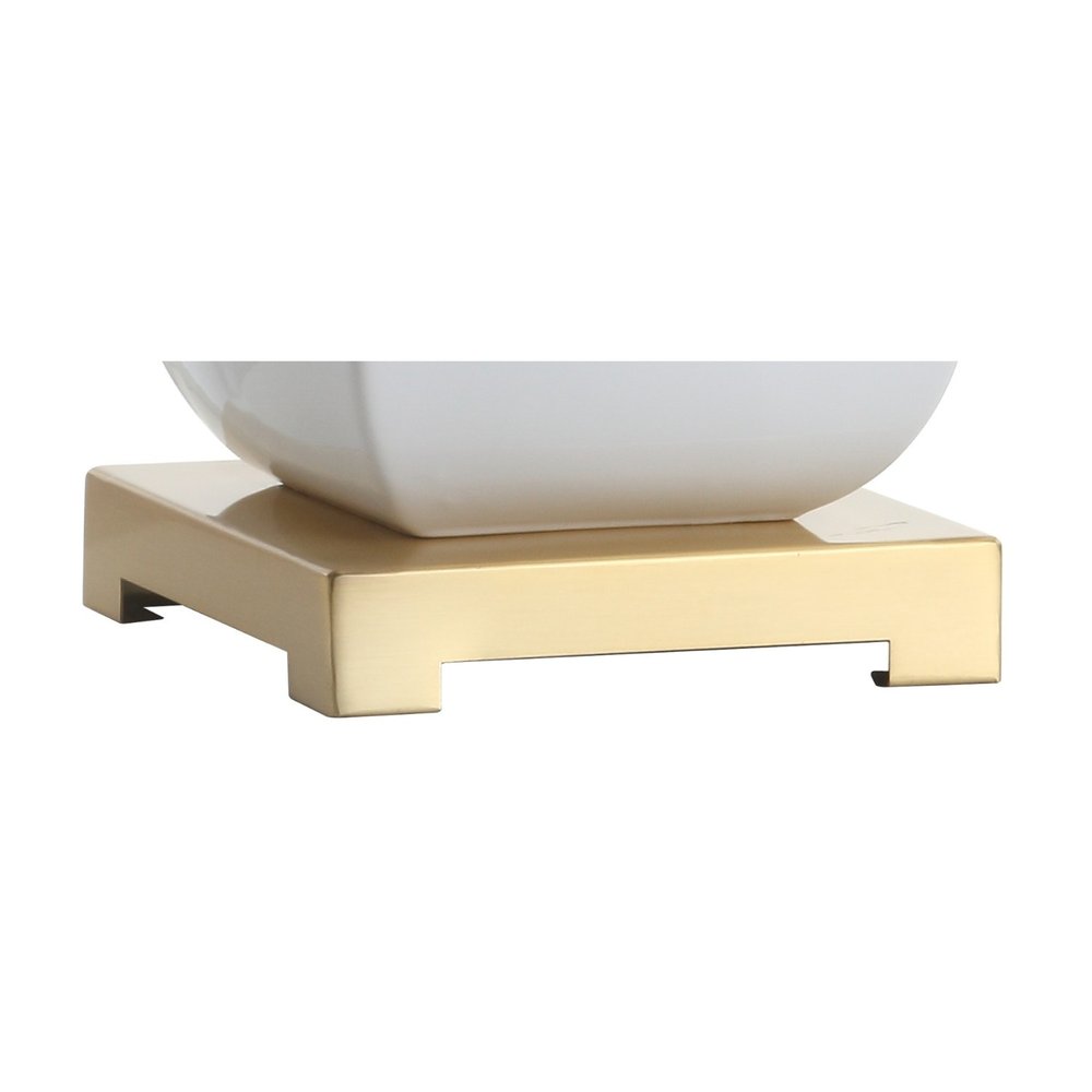 26" Gold Novelty Table Lamp With Globe Shade. Table lamp isolated on a plain white background, finished in gold.