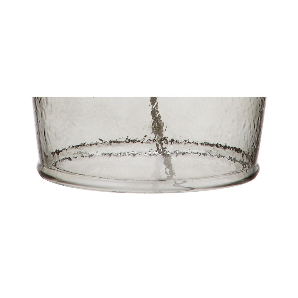 26" Clear Urn Table Lamp With Drum Shade. Table lamp isolated on a plain white background, finished in clear.