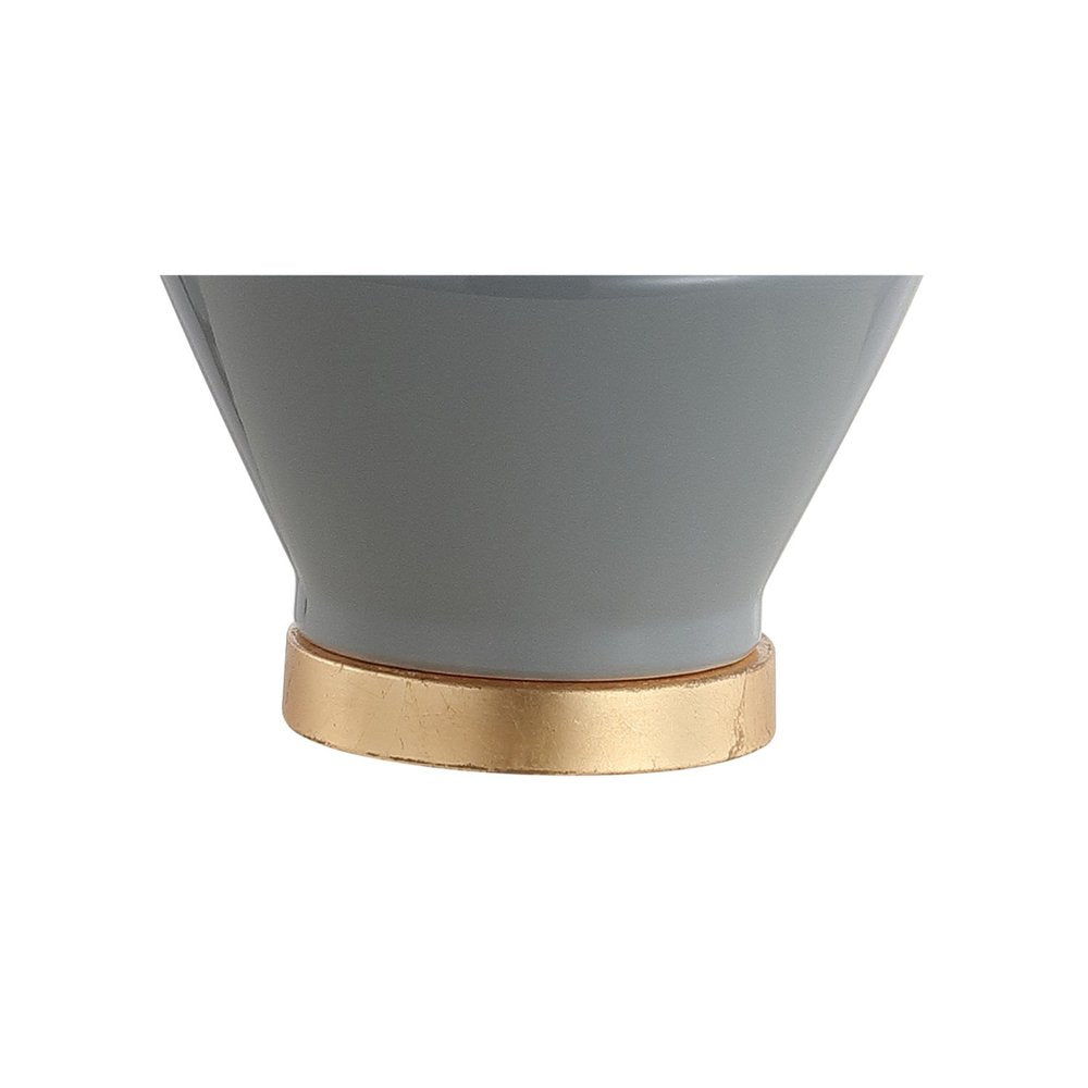 29" Gold Novelty Table Lamp With Globe Shade. Table lamp isolated on a plain white background, showing its gold color.
