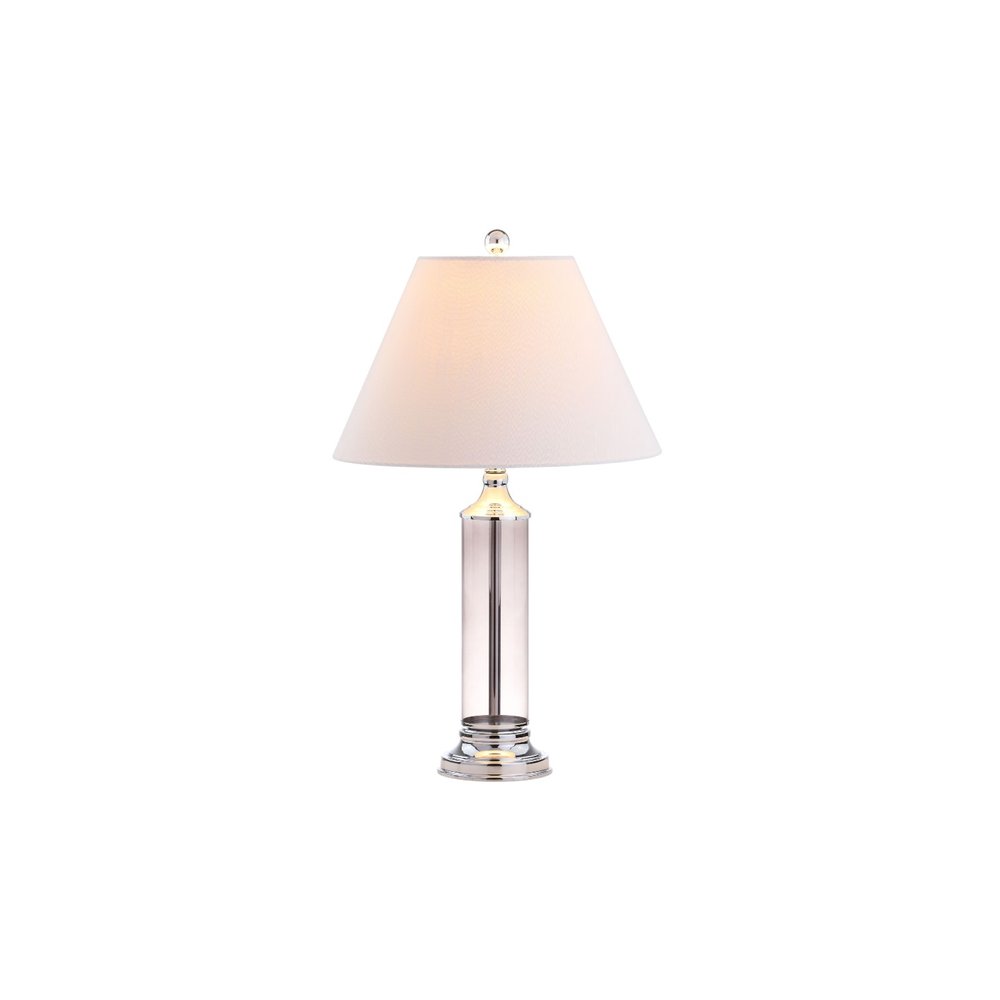 Set of Two 29" Silver Novelty Table Lamps With Empire Shades on a white background