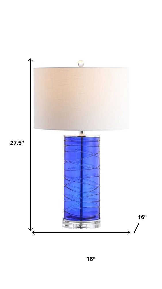 Set of Two 28" Clear Novelty Table Lamps With Globe Shades