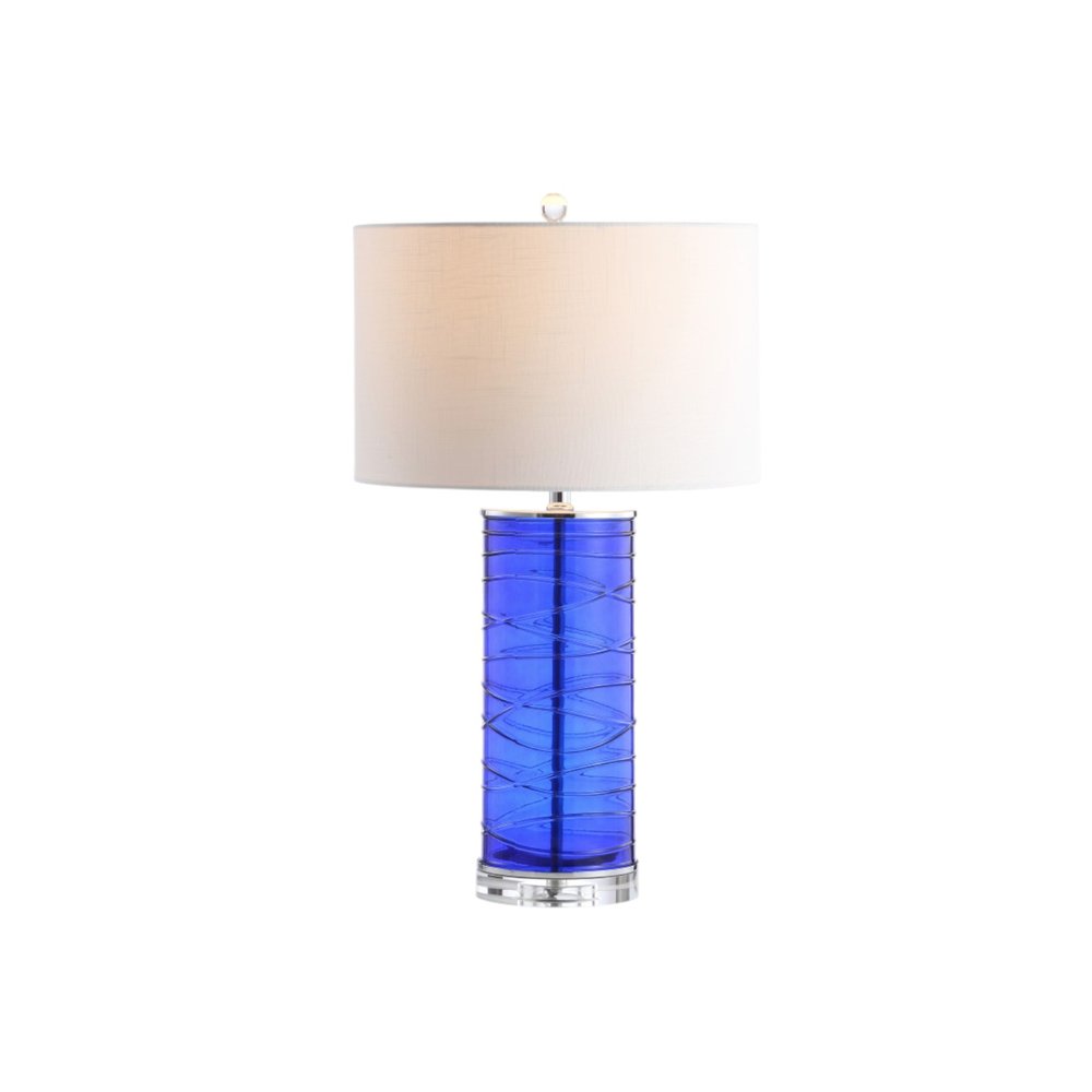 Set of Two 28" Clear Novelty Table Lamps With Globe Shades