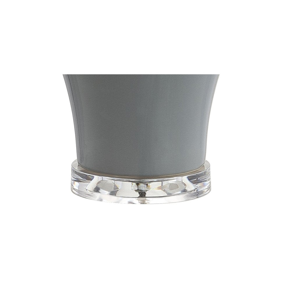Set of Two 27" Clear Novelty Bedside Lamps With Empire Shades on a white background