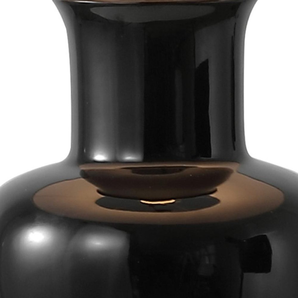 29" Gold Urn Table Lamp With Drum Shade photographed against a dark studio background.