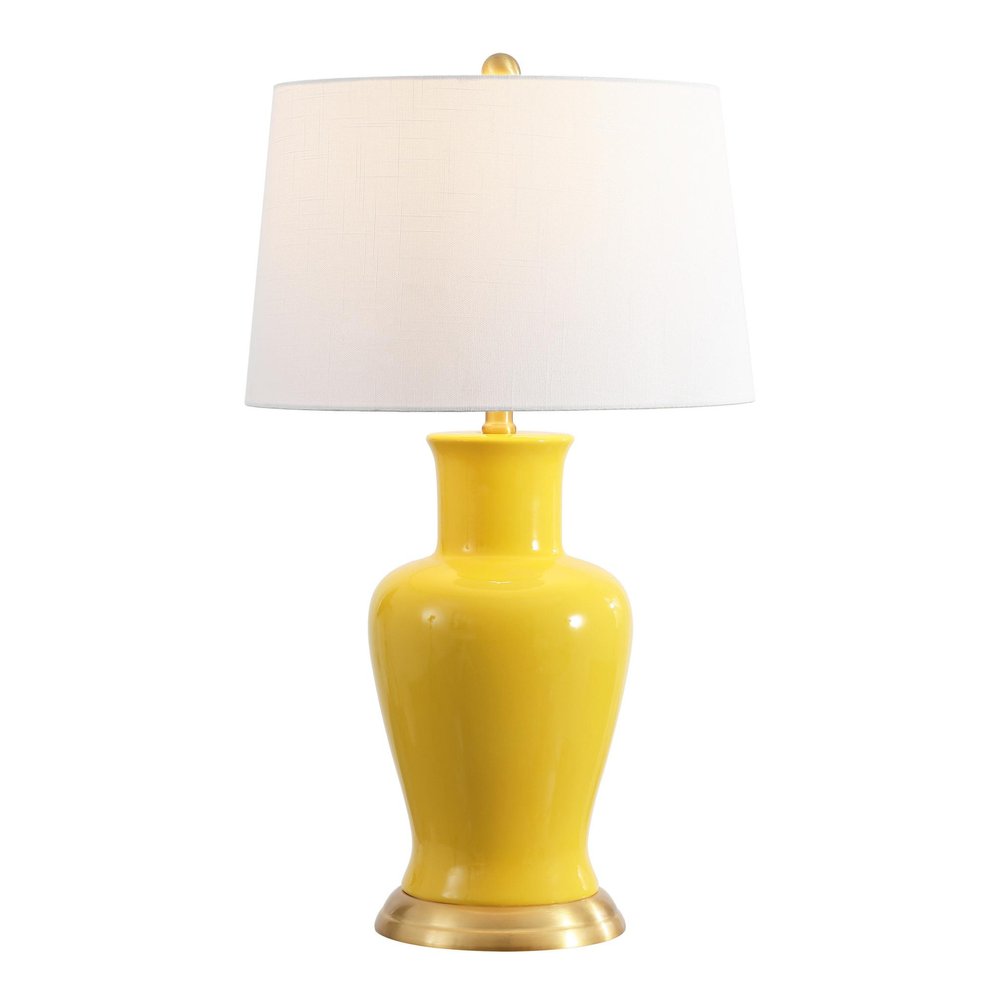 29" Gold Urn Bedside Lamp With Empire Shade. Lamp isolated on a plain white background, in a gold finish.