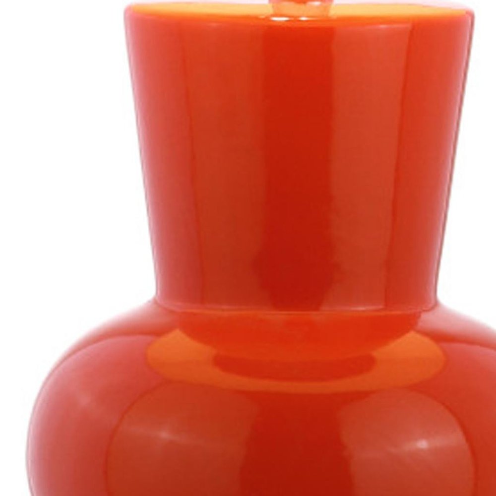 29" Clear Novelty Table Lamp With Drum Shade.