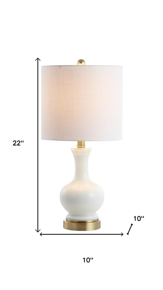 Set of Two 22" Gold Novelty Table Lamps With Globe Shades
